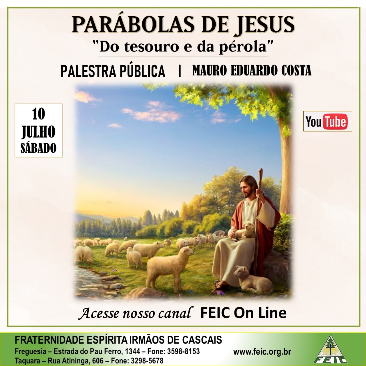 Parábolas de Jesus<br>
Do tesouro e da pérola